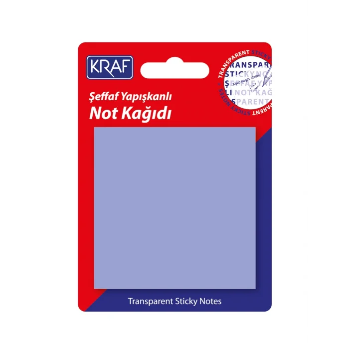 Supertrend Şeffaf Post-it Yapışkanlı Not Kağıdı 76x76 mm. 50 yaprak ŞEFFAF MOR