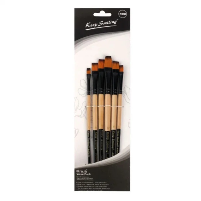 Supertrend Sentetik Düz Uç Fırça Seti 6lı