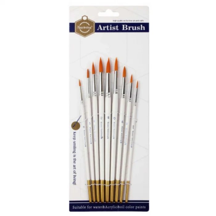 Supertrend Sentetik Yuvarlak Uçlu Fırça Seti 9lu