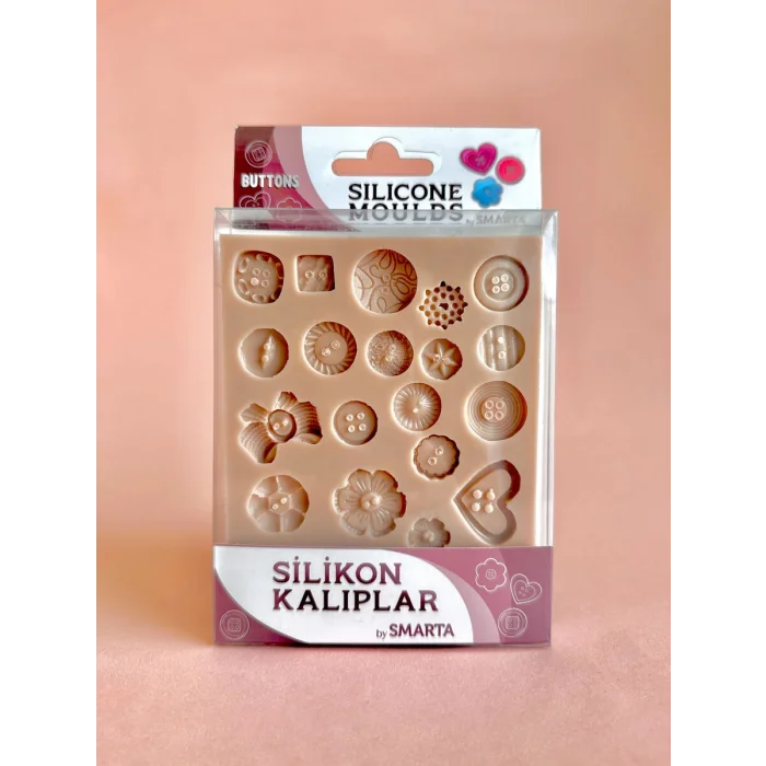 Supertrend Silicone Moulds Silikon Epoksi ve Polimer Kil Kalıbı BUTTONS