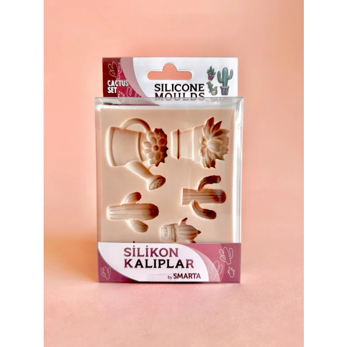 Supertrend Silicone Moulds Silikon Epoksi ve Polimer Kil Kalıbı CACTUS SET