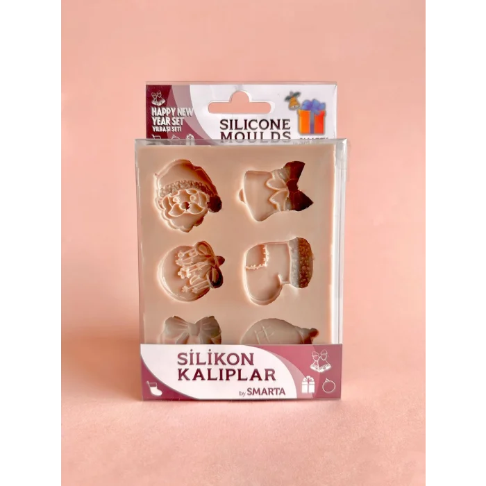 Supertrend Silicone Moulds Silikon Epoksi ve Polimer Kil Kalıbı HAPPY NEW YEAR SET