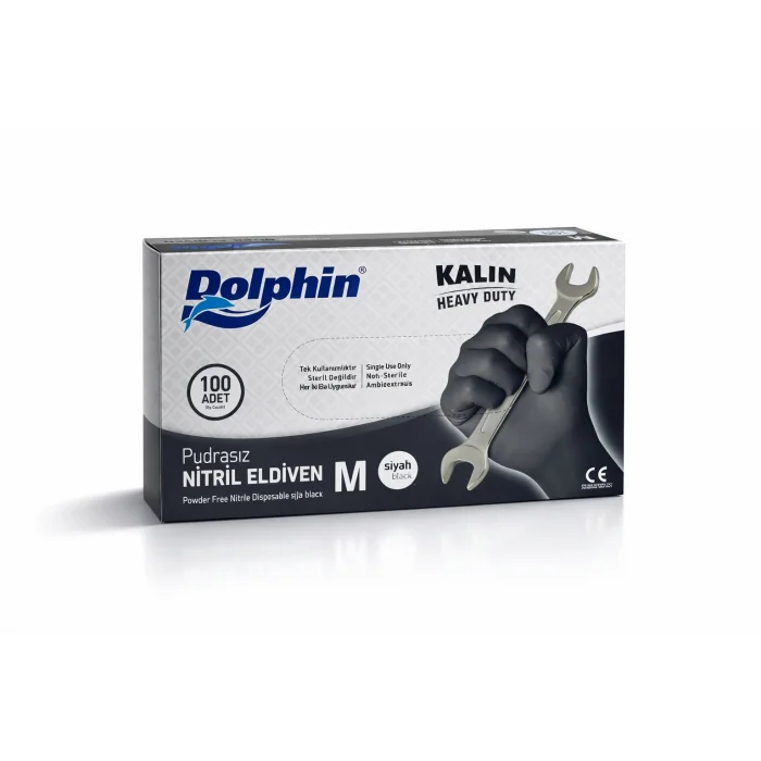 Supertrend Siyah Nitril Eldiven Pudrasız Ekstra Kalın M Beden 100 Adet (%20 KDVli)