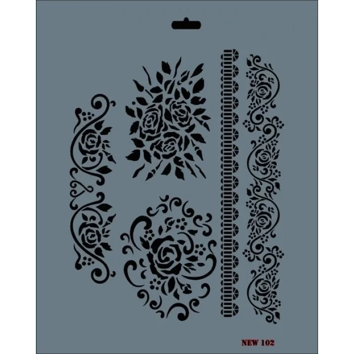 Supertrend Stencil Boyama Şablonu 25x35 cm. NEW-102