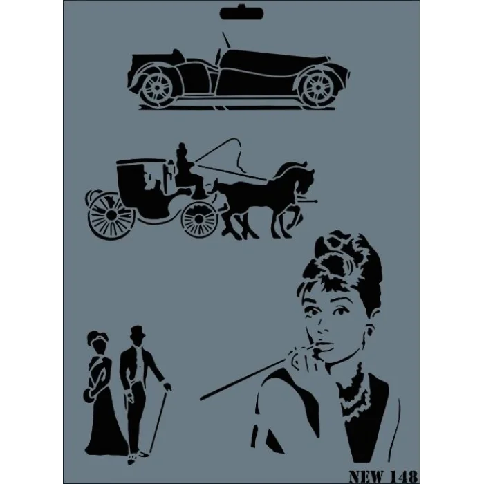 Supertrend Stencil Boyama Şablonu 25x35 cm. NEW-148