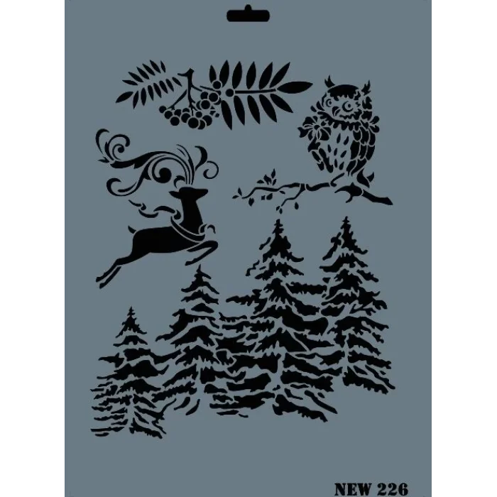 Supertrend Stencil Boyama Şablonu 25x35 cm. NEW-226