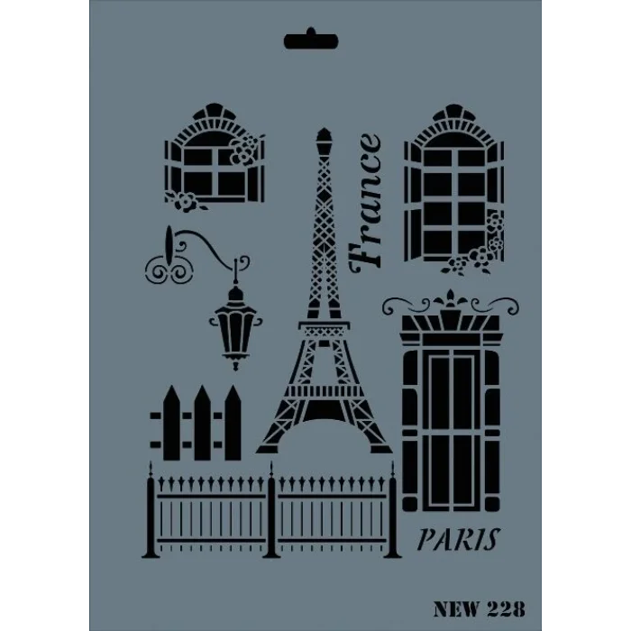 Supertrend Stencil Boyama Şablonu 25x35 cm. NEW-228