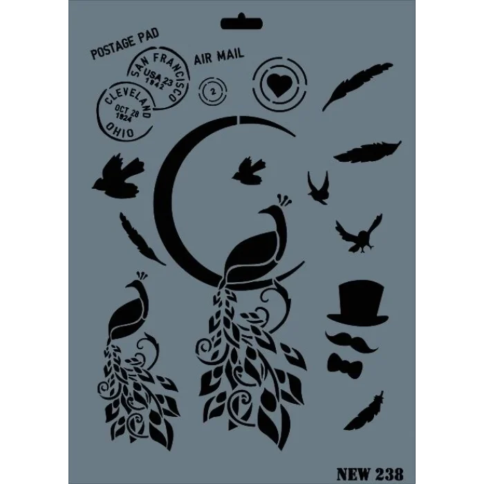 Supertrend Stencil Boyama Şablonu 25x35 cm. NEW-238