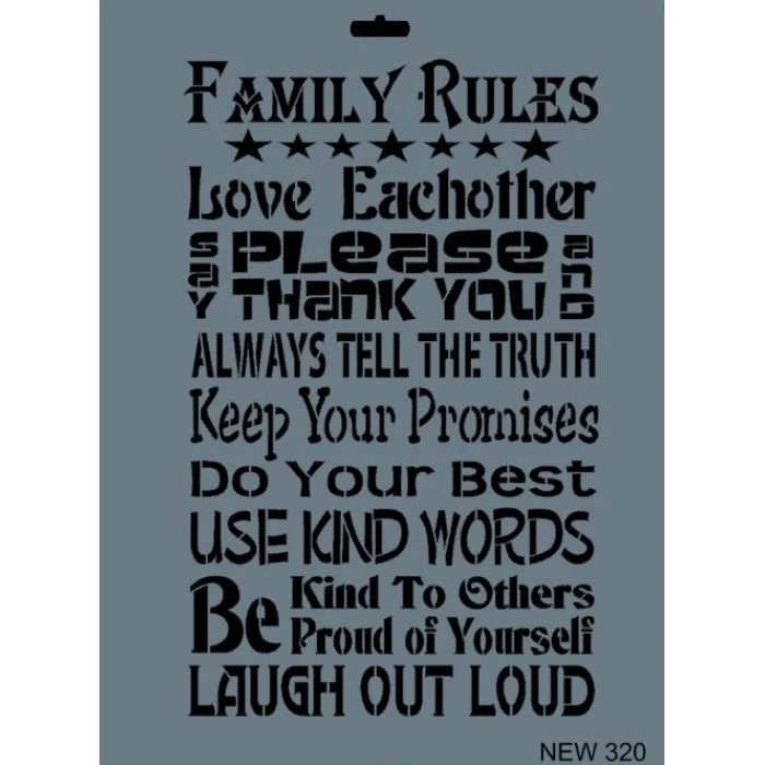 Supertrend Stencil Boyama Şablonu 25x35 cm. NEW-320