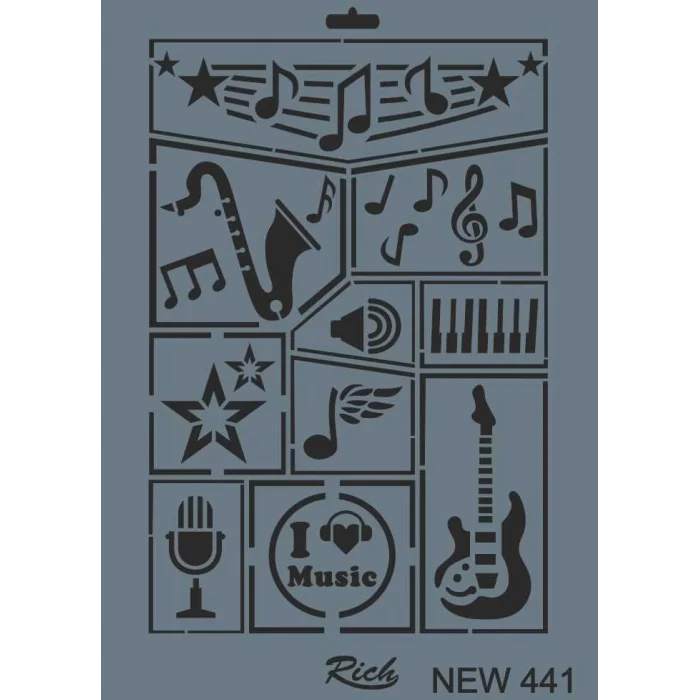 Supertrend Stencil Boyama Şablonu 25x35 cm. NEW-441