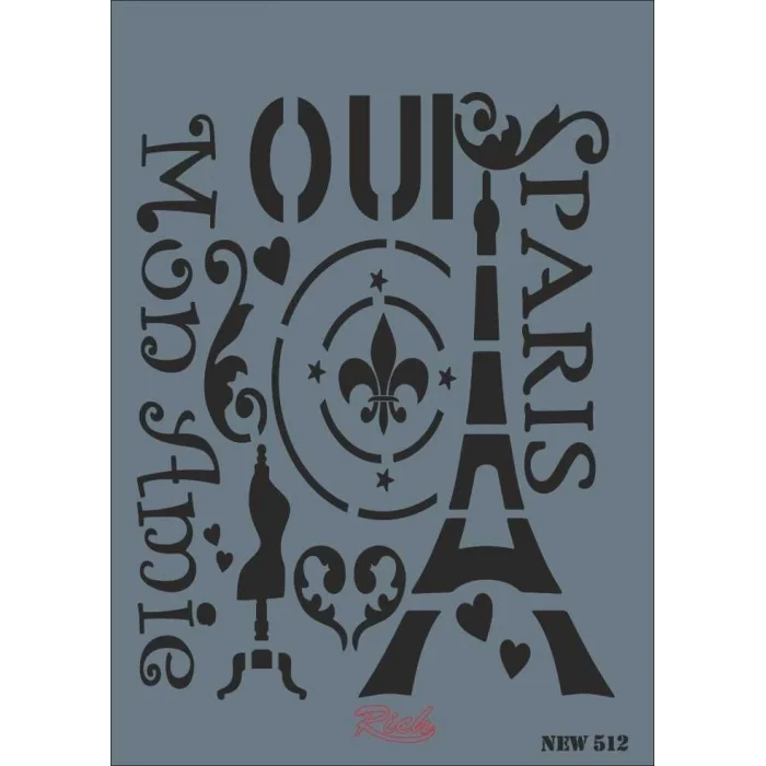 Supertrend Stencil Boyama Şablonu 25x35 cm. NEW-512