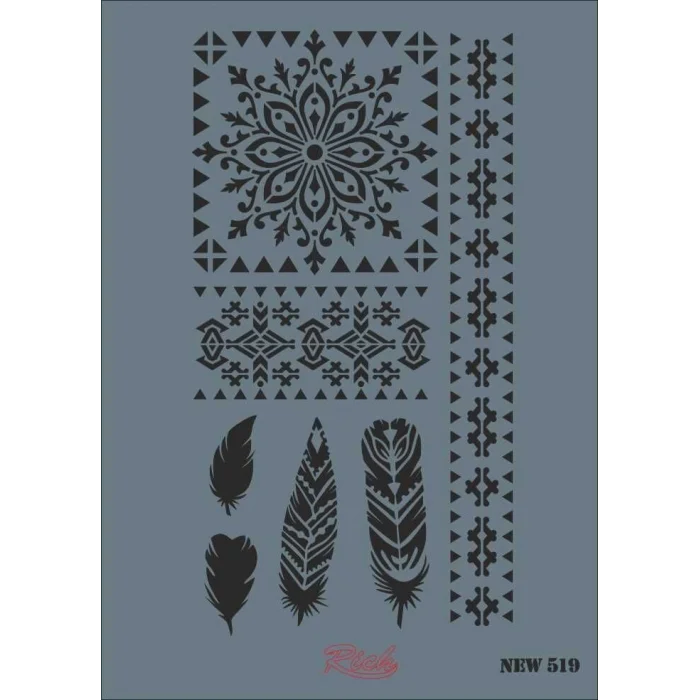 Supertrend Stencil Boyama Şablonu 25x35 cm. NEW-519