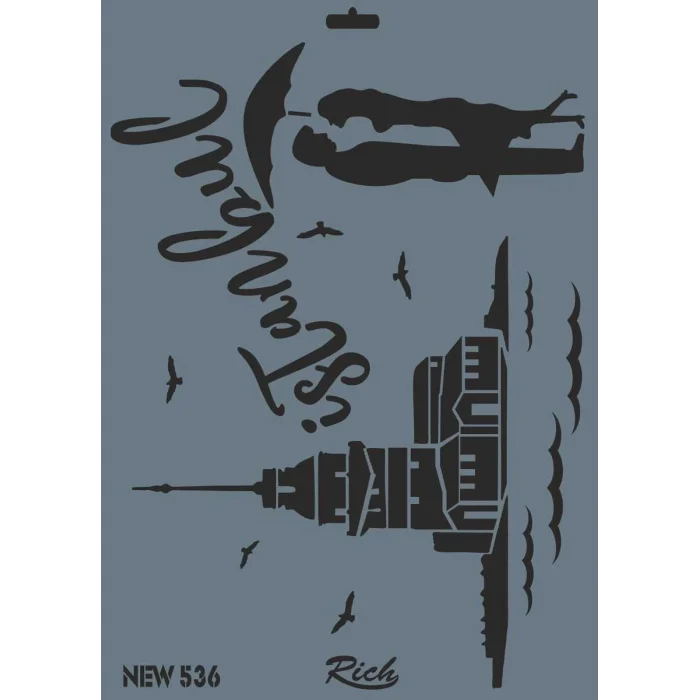 Supertrend Stencil Boyama Şablonu 25x35 cm. NEW-536