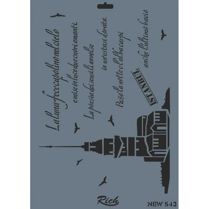 Supertrend Stencil Boyama Şablonu 25x35 cm. NEW-543