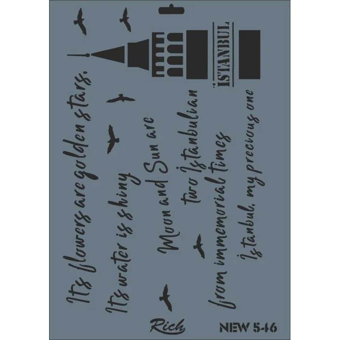 Supertrend Stencil Boyama Şablonu 25x35 cm. NEW-546