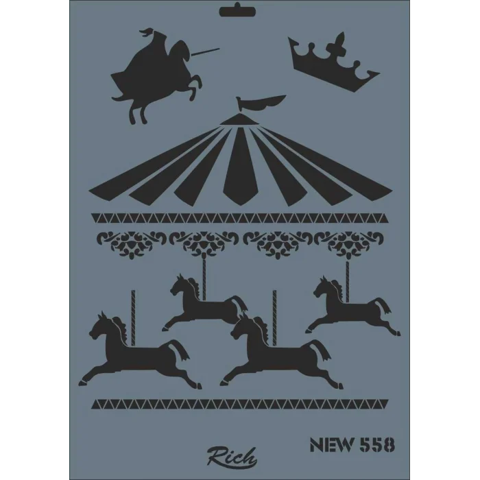 Supertrend Stencil Boyama Şablonu 25x35 cm. NEW-558