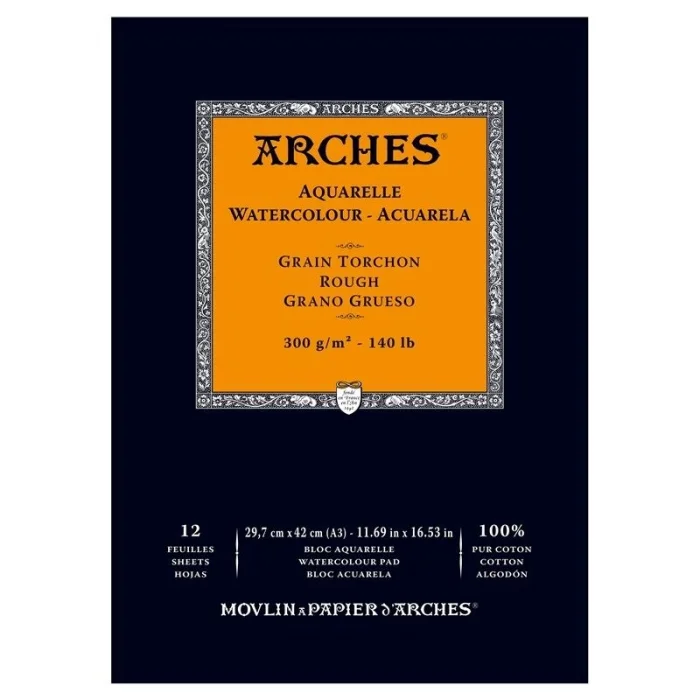Supertrend Sulu Boya Defteri Blok Rough - Kalın Doku 300 gr. 29x42 cm. 12 Yaprak