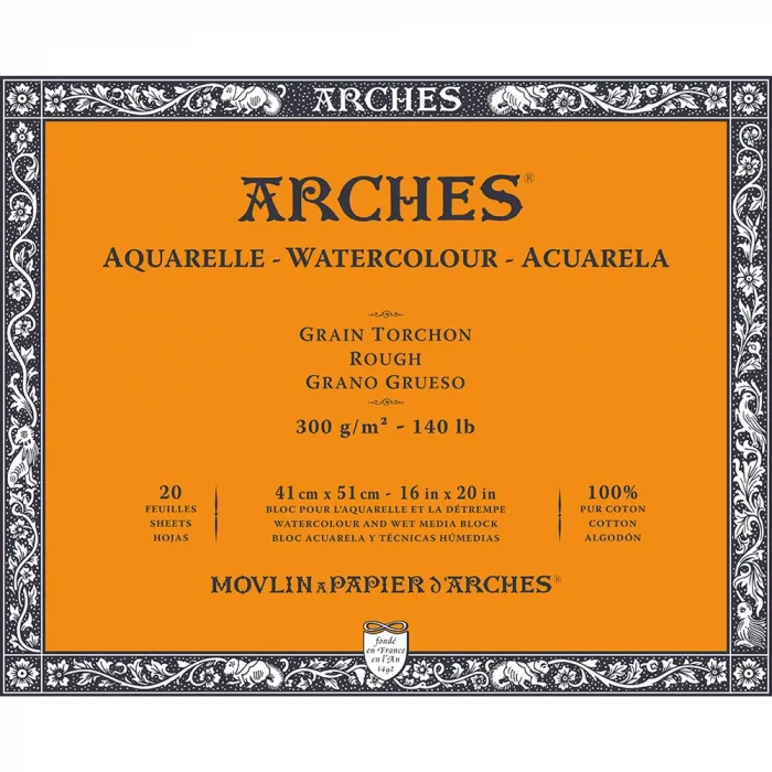 Supertrend Sulu Boya Defteri Blok Rough - Kalın Doku 300 gr. 41x51 cm. 20 Yaprak