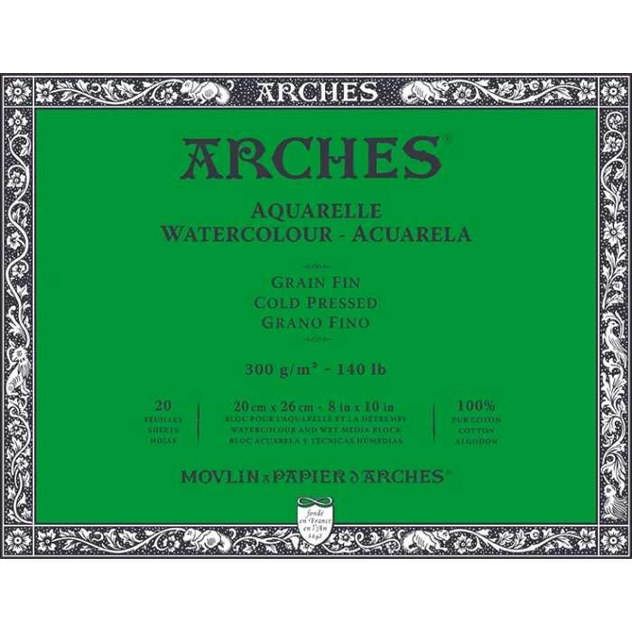 Supertrend Sulu Boya Defteri Blok Soğuk Baskı - Orta Doku 300 gr. 20x26 cm. 20 Yaprak