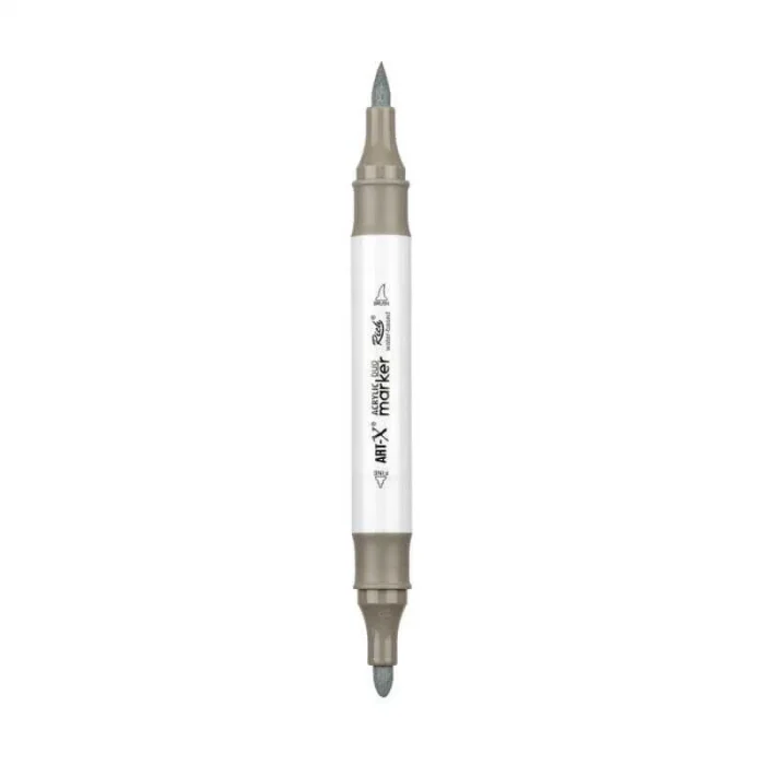 Supertrend Supertrend Acrylic Duo Marker Çift Uçlu Su Bazlı Boyama Markörü No:130 Taş Gri