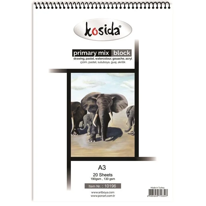 Supertrend Supertrend Primary Painting Mix Blok Spralli A3 Karma Resim Defteri 20 Sayfa