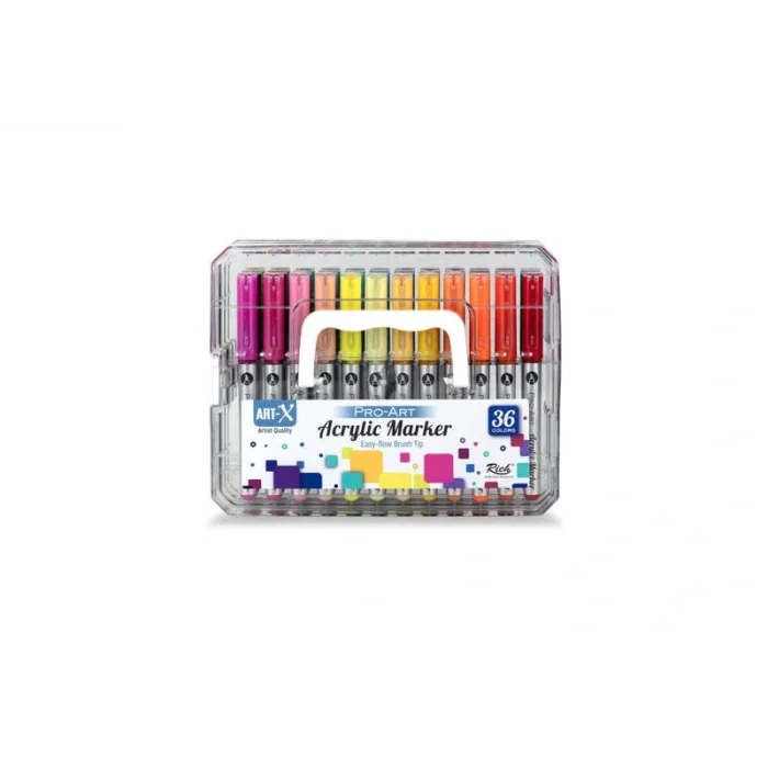 Supertrend Supertrend Pro Fırça Uçlu Akrilik Marker Seti 36 Renk Kristal Kutulu Set