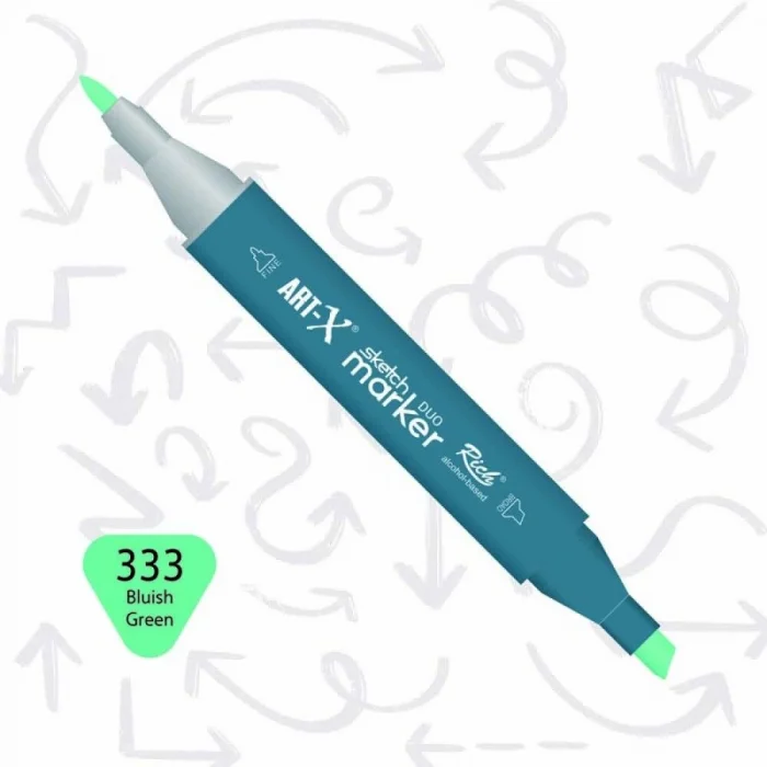 Supertrend Supertrend Sketch Marker Duo Çift Uçlu Marker Kalem 333 Bluish Green