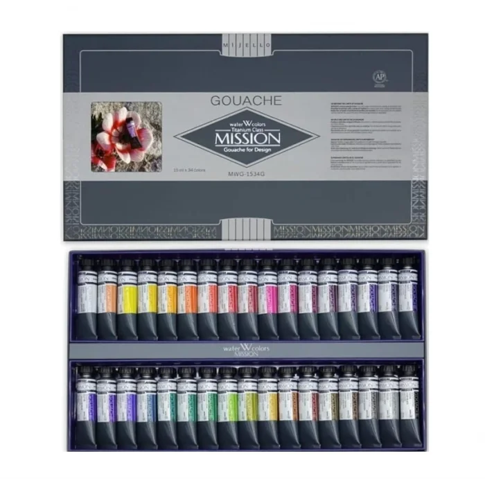 Supertrend Supertrend Titanium Class Pigment Tüp Guaj Boya Seti 15 ml. x 34 Renk