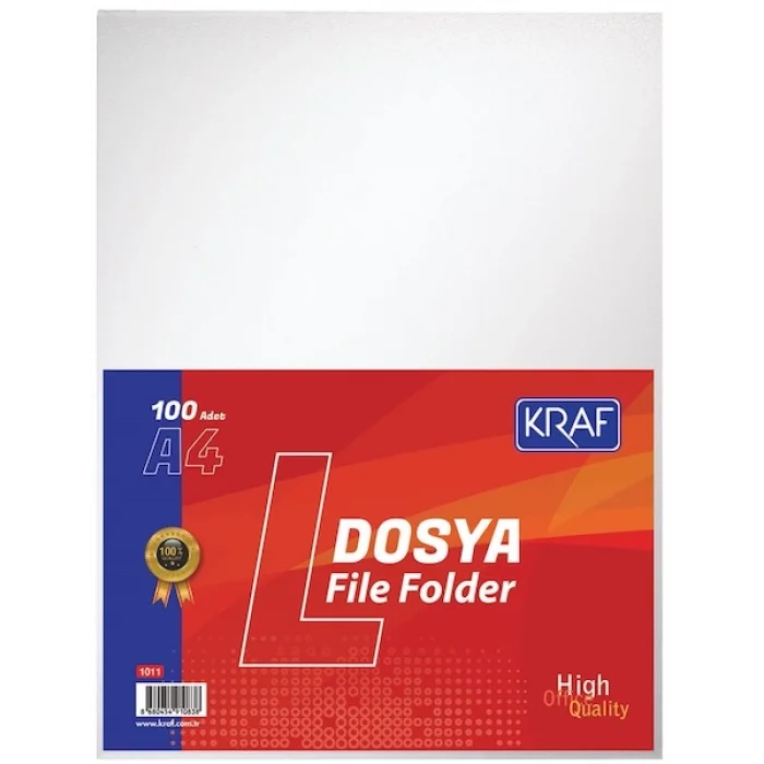 Supertrend Supertrendksiz L Tipi Poşet Dosya A4 100lü Paket