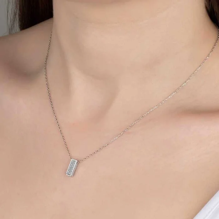 Supertrend Swa Taşlı Gümüş Sırataş Bayan Kolye