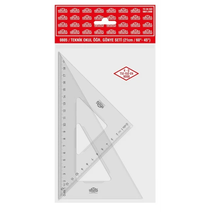 Supertrend Teknik Okul Öğrenci Gönye Seti 21 cm. 30-60-90 ve 45-45-90