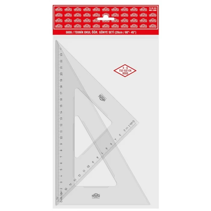 Supertrend Teknik Okul Öğrenci Gönye Seti 26 cm. 30-60-90 ve 45-45-90
