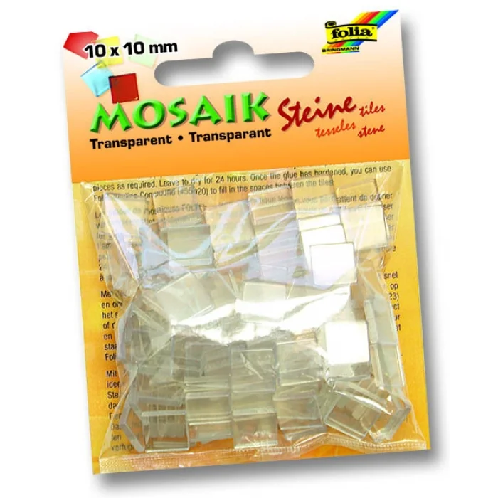 Supertrend Transparan Mozaik Taşı 10x10 mm. 190 Adet BEYAZ