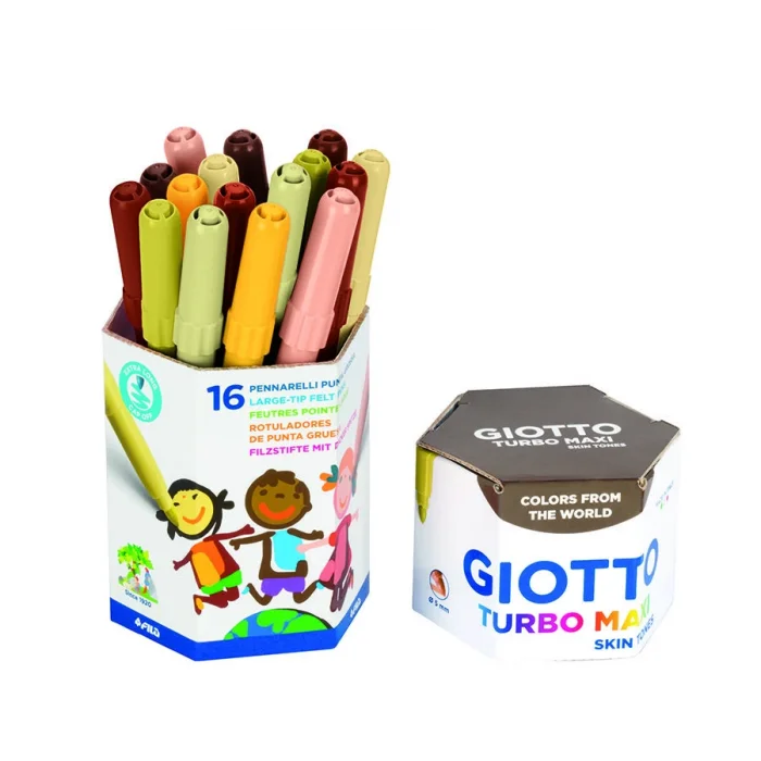 Supertrend Turbo Maxi Skin Tones Keçeli Boya Kalemi 16lı Pot Ten Renkleri