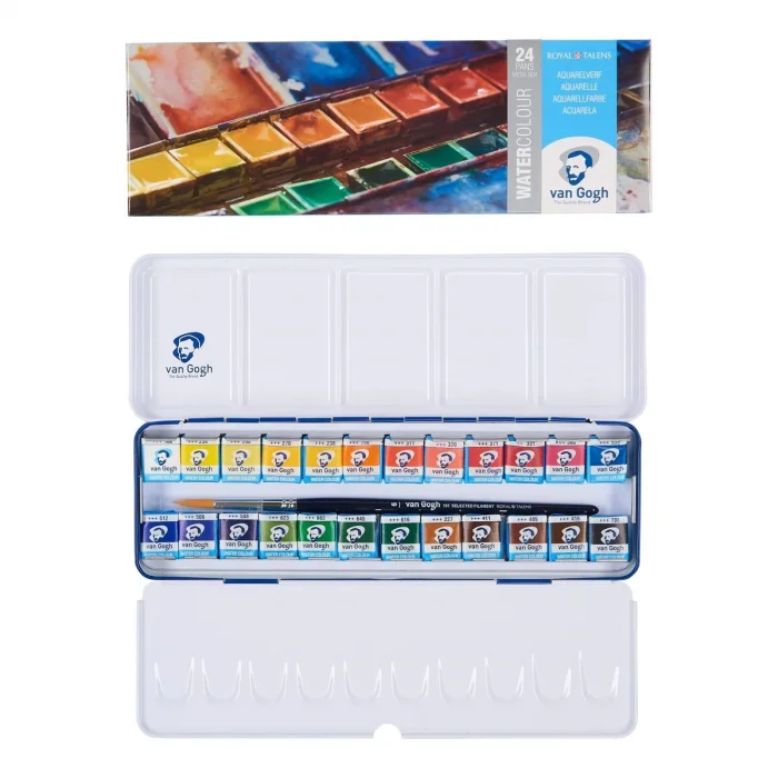 Supertrend Van Gogh 1/2 Tablet Sulu Boya Seti 24 Renk Metal Kutu