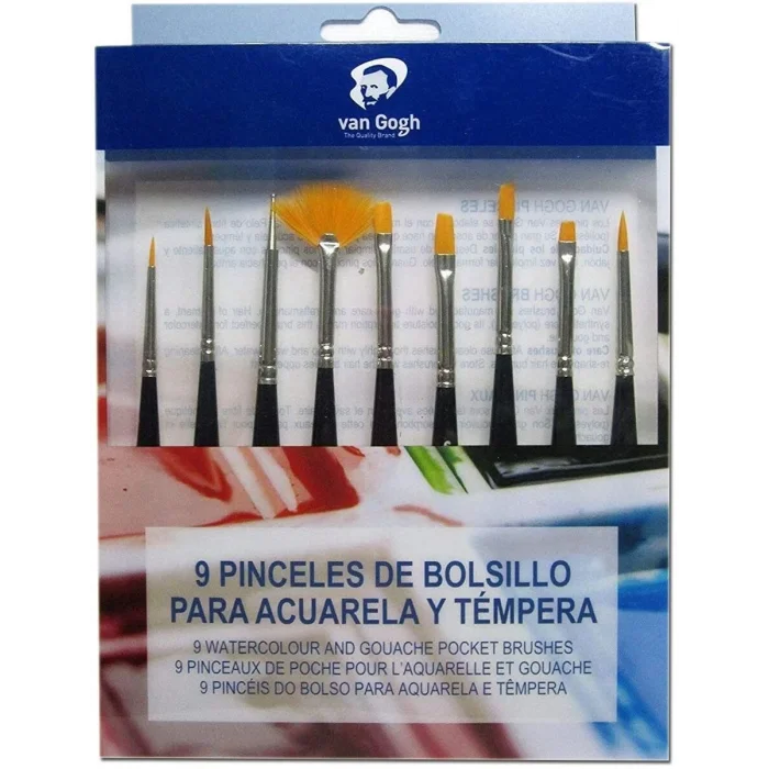 Supertrend Van Gogh Sulu Boya Ve Guaj Boya Fırça Seti 9lu Karma