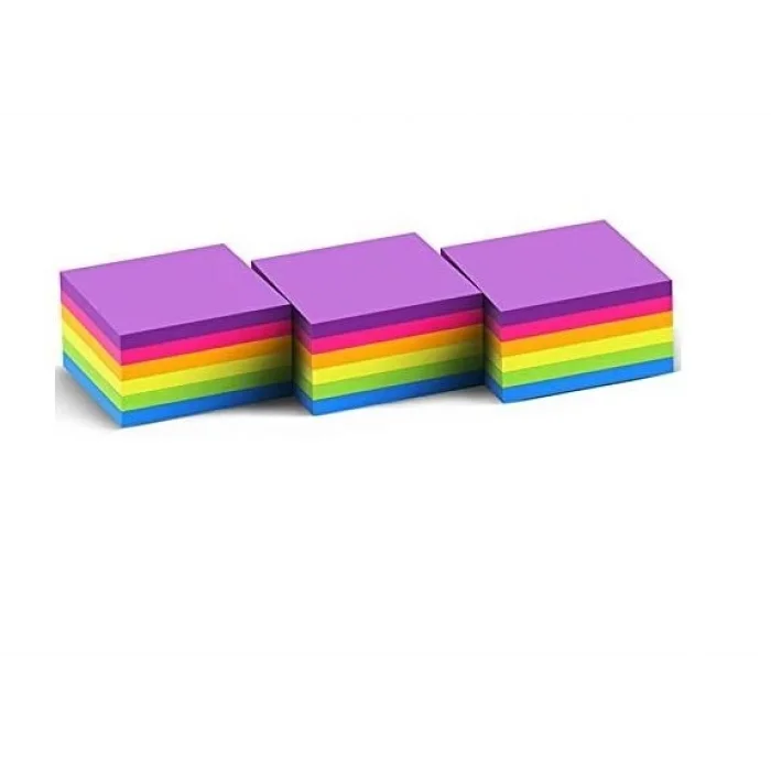 Supertrend Yapışkanlı Not Kağıdı Küp Blok 75x75 mm. 400 Yaprak CANLI RENKLER