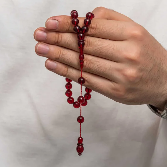 Supertrend Yuvarlak Sıkma Kehribar Tesbih