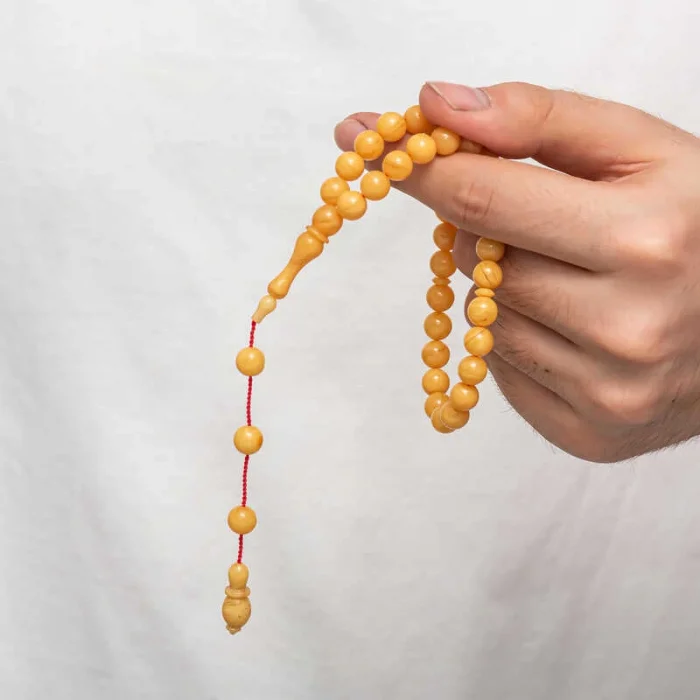 Supertrend Yuvarlak Sıkma Kehribar Tesbih