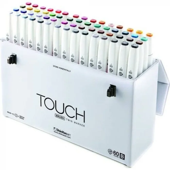 Touch Twin Brush Marker Fırça Uçlu Marker Seti 60 Renk SET B