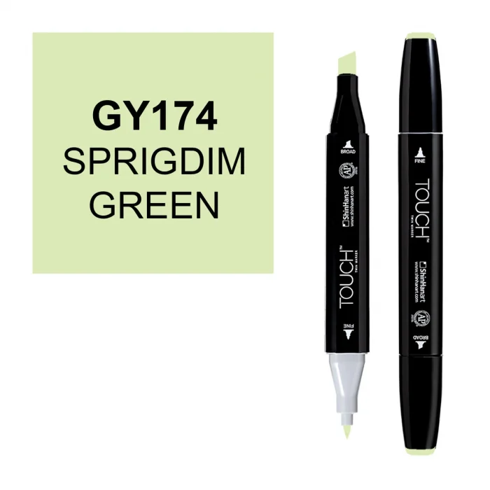 Touch Twin Marker Çizim Kalemi GY174 Spring Dim Green