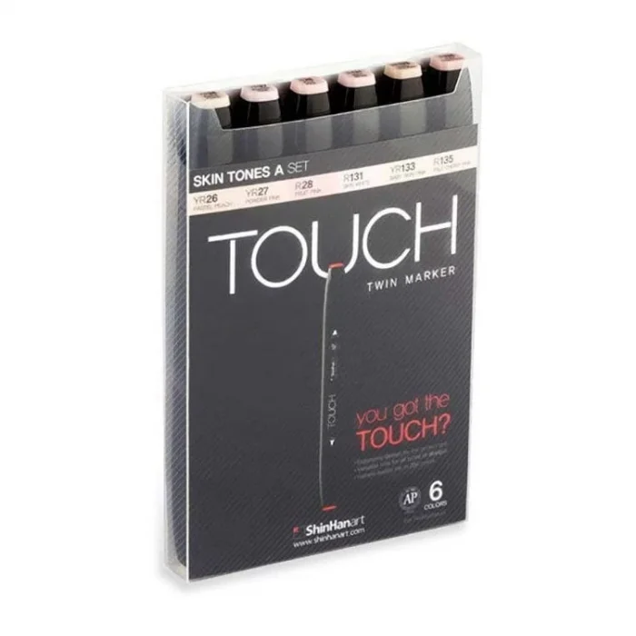 Touch Twin Marker Seti 6 Renk TEN RENKLERİ A
