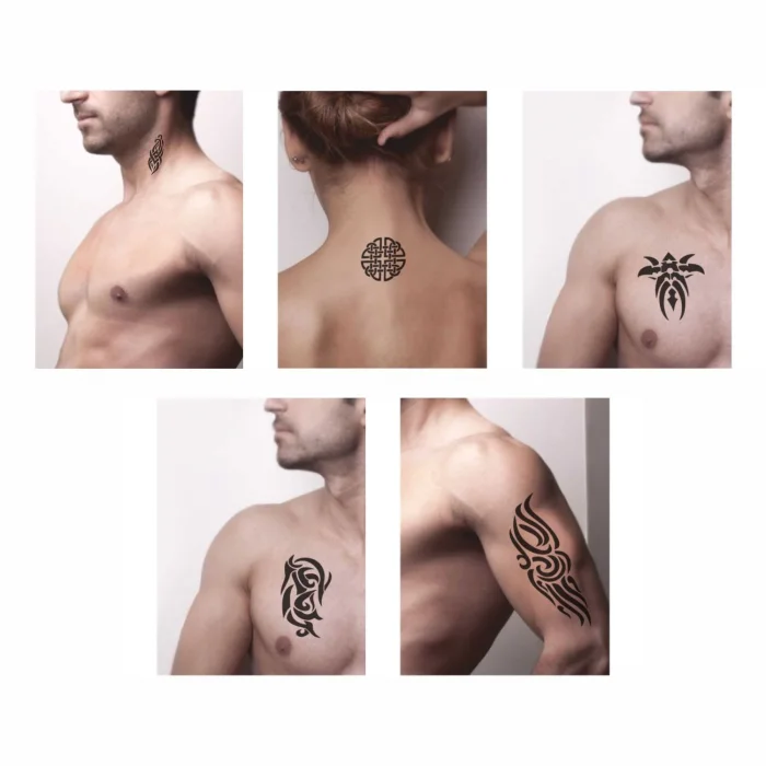 Triballer 5li Set Geçici Dövme Kına Şablonu