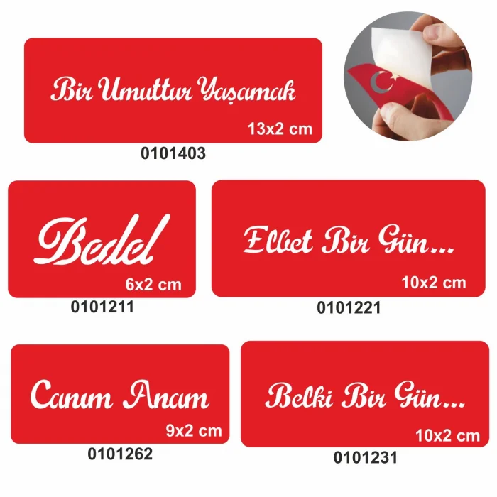 Umudumuz Yaşamak 5 li Set Geçici Dövme Kına Şablonu