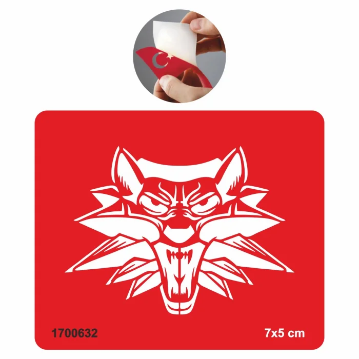 Witcher Ak Kurt Dövme  Tattoo Geçici Dövme Şablonları Kına Kalıpları