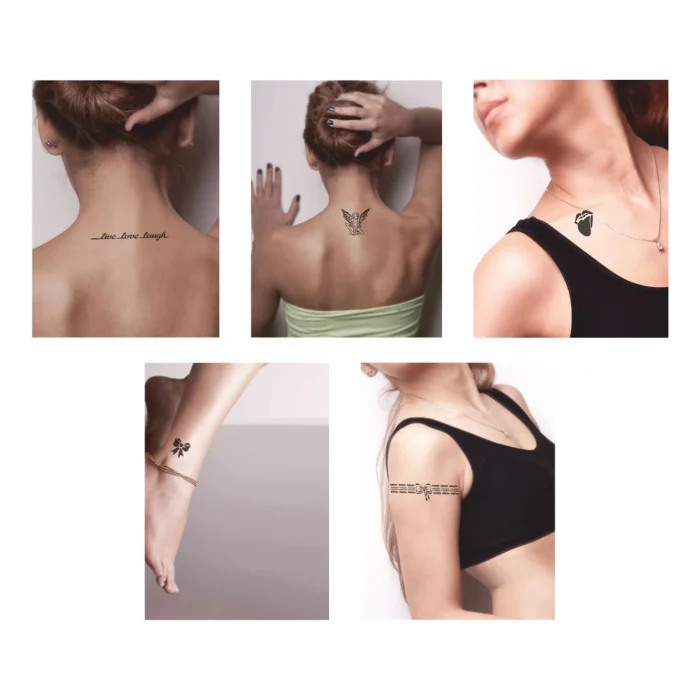 Yaşa Sev Gül 5li Set Geçici Dövme Kına Şablonu