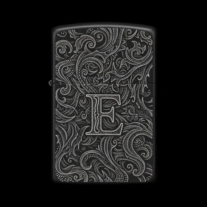 Benzinli Çakmak Ejderha Figürlü E Harfli Tasarım - V49