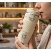 500 Ml Paslanmaz Çelik Termos Dereceli Mug - Sızdırmaz Kapaklı Çift Katmanlı Dereceli Termos  TKN4627