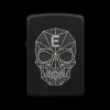 Benzinli Çakmak Kuru Kafa Figürlü E Harfli Tasarım - V46