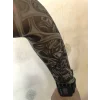 Çift Kol Giyilebilir Dövme İskelet Desenler Tattoo Sleeve